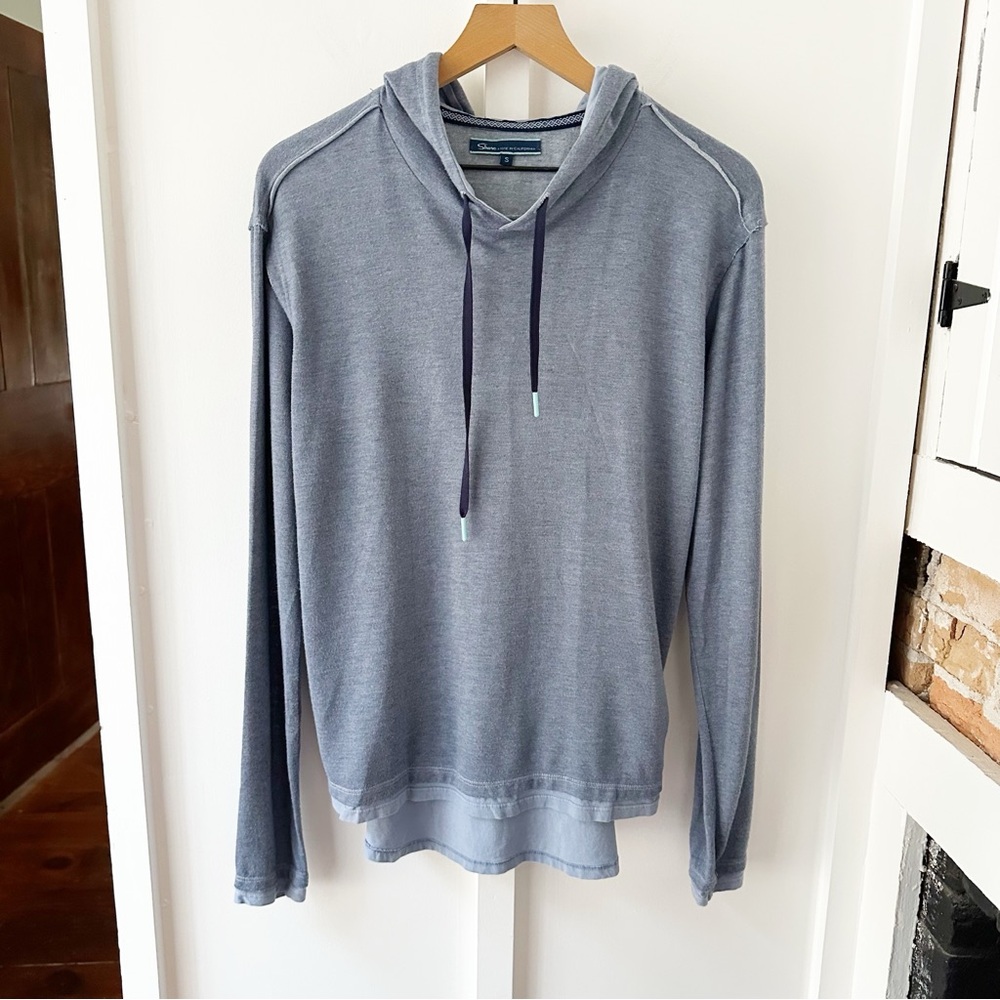 SHORE blue tshirt hoodie